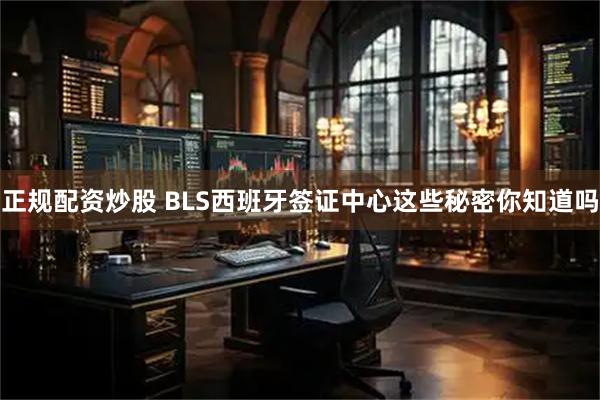 正规配资炒股 BLS西班牙签证中心这些秘密你知道吗
